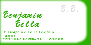 benjamin bella business card