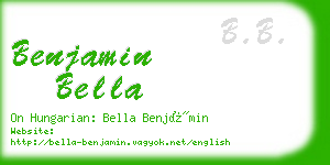 benjamin bella business card